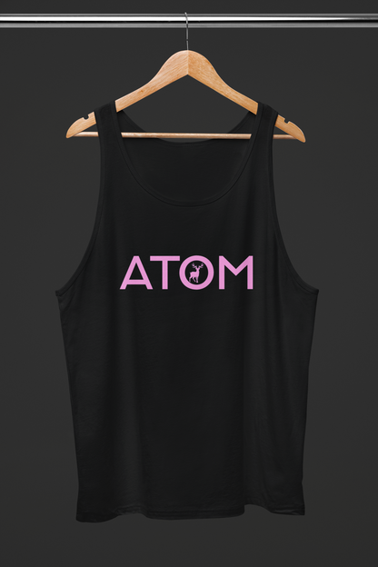 ATOM Lavender Signature Black Tank Top For Women