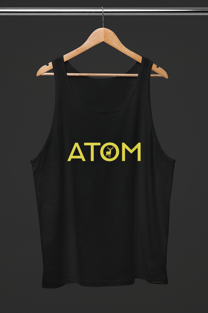 ATOM Yellow Signature Black Tank Top For Women