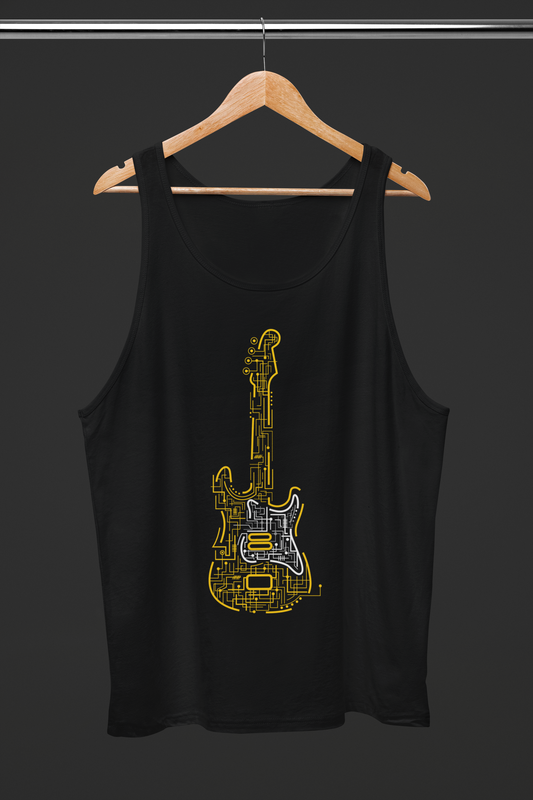 Guitar Unisex Black Tank Top| DJ Paroma Collection | ATOM