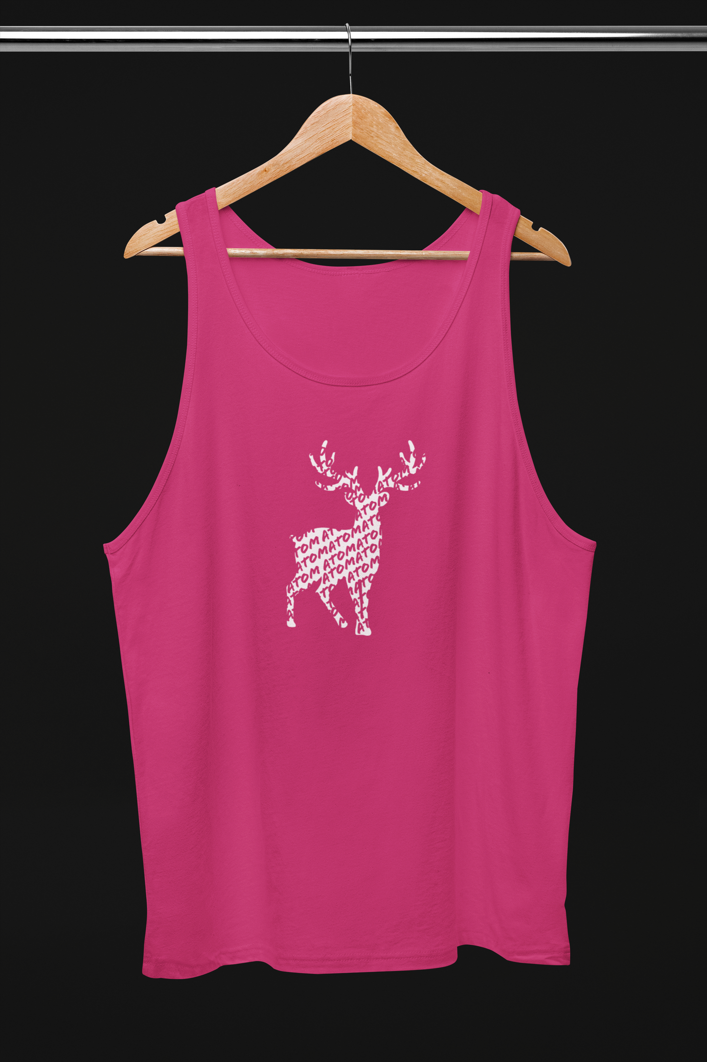 ATOM White Mascot Pink Tank Top For Women