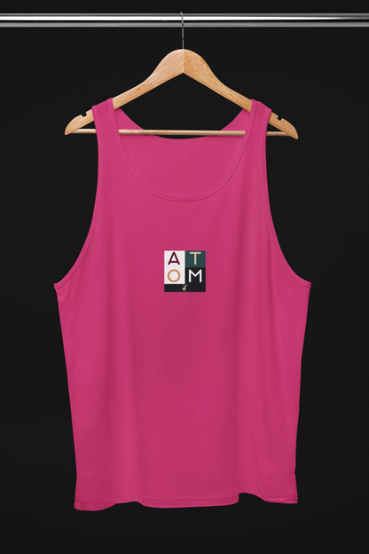 ATOM Block Signature Pink Tank Top For Women