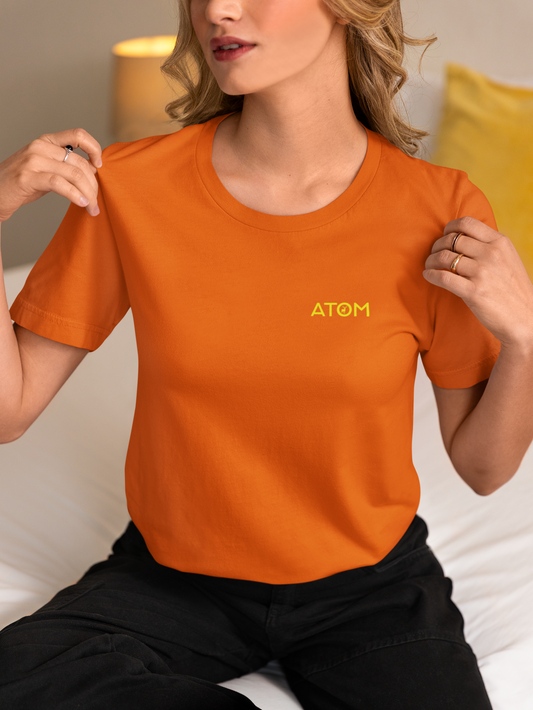 ATOM Logo Basic Orange T-Shirt For Women