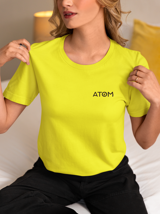 ATOM Logo Basic New Yellow T-Shirt For Women