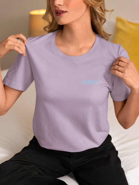 ATOM Logo Basic Lavender T-Shirt For Women