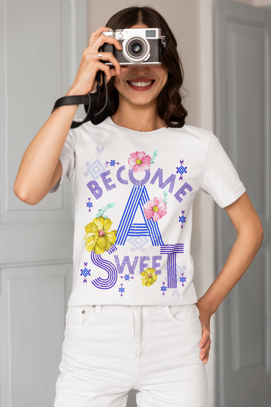 Become A Sweet White T-Shirt For Women