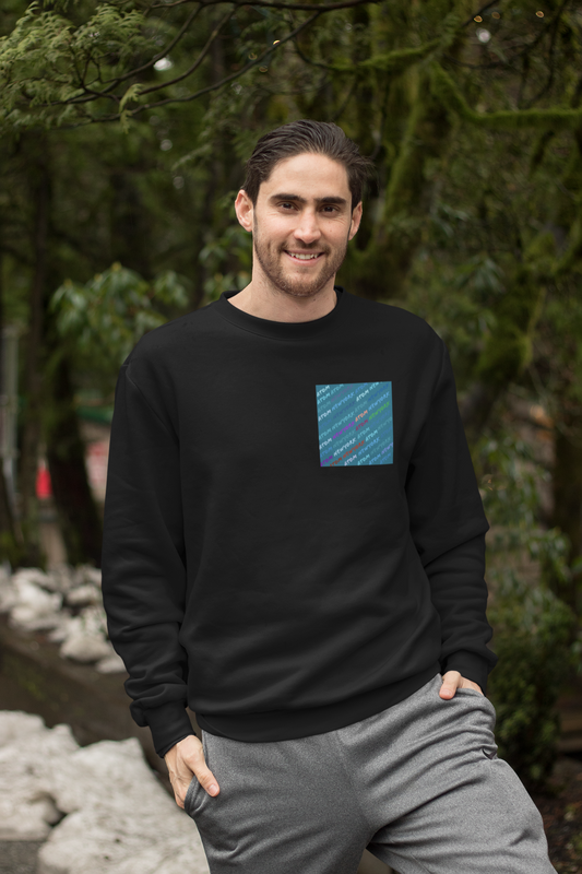 Signature Pocket Black Sweatshirt For Men