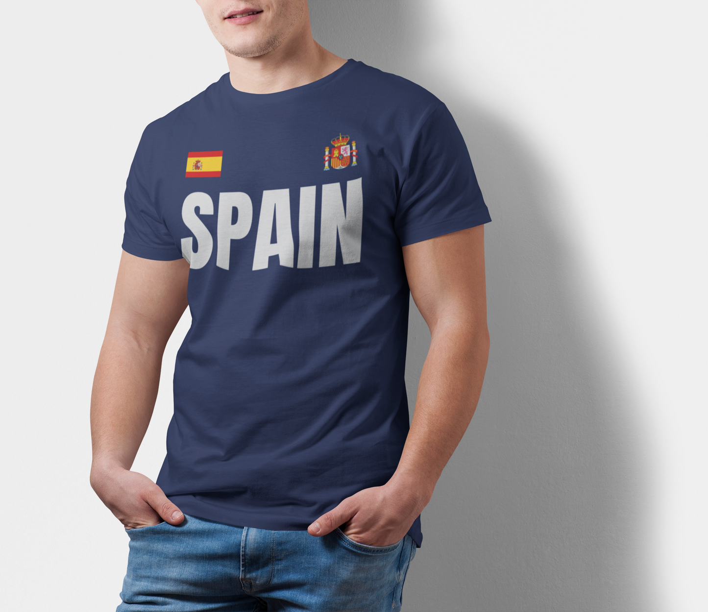 ATOM Signature Spain Navy Blue T-Shirt For Men