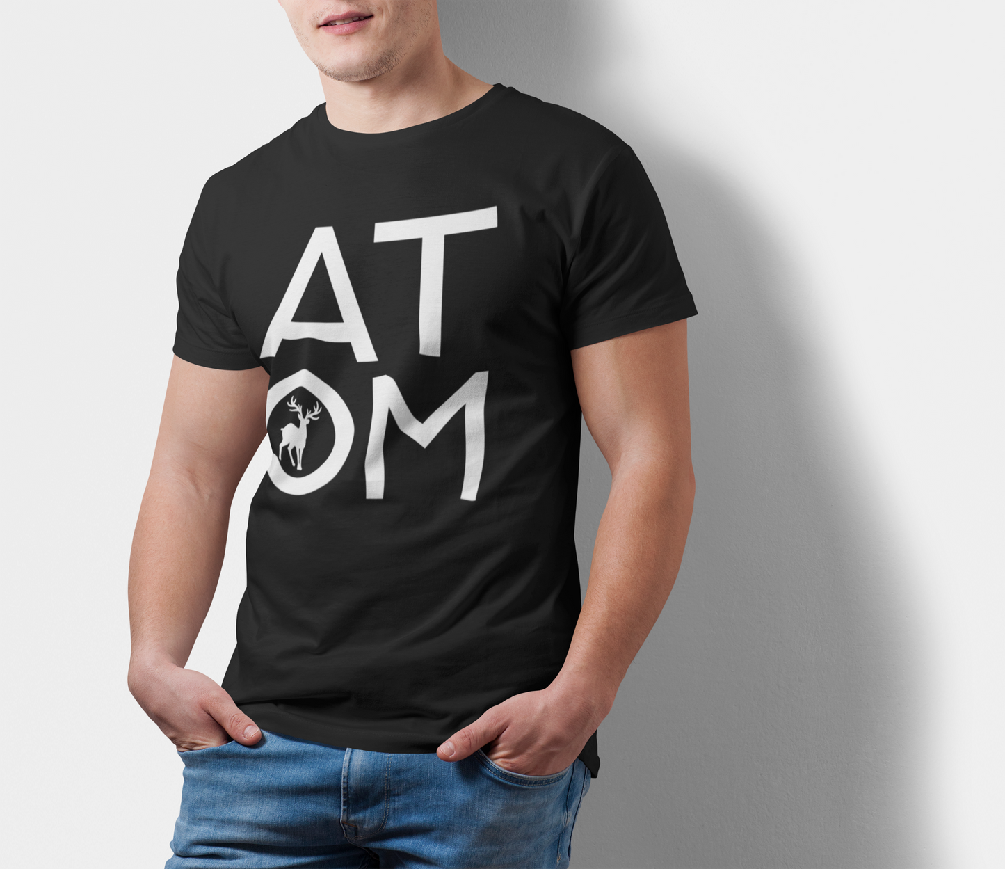 ATOM Signature Icon Black T-Shirt For Men