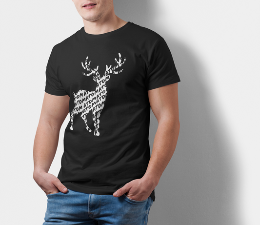 ATOM Signature Deer Black T-Shirt For Men