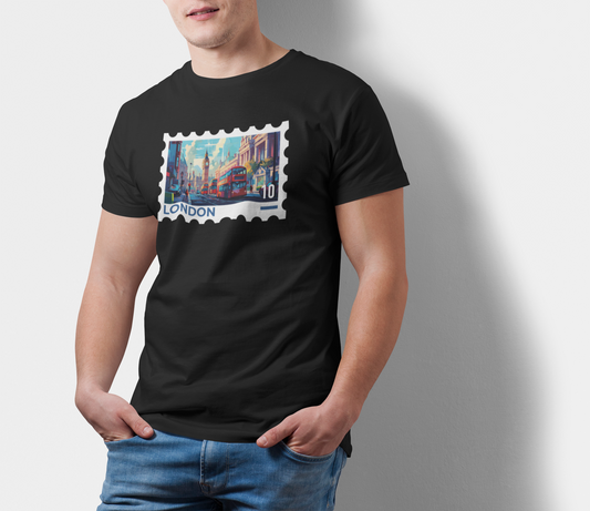 ATOM Signature London Stamp Black T-Shirt For Men