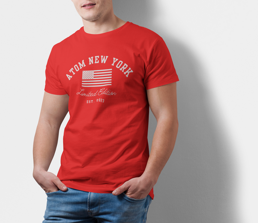 ATOM Signature Limited Edition Red T-Shirt For Men