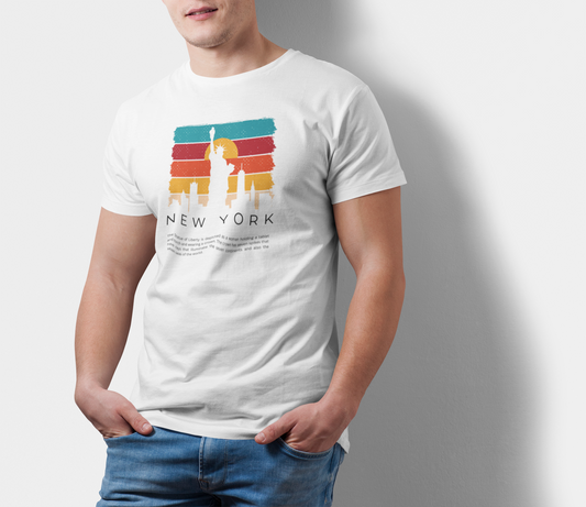 ATOM Signature New York SOL White T-Shirt For Men