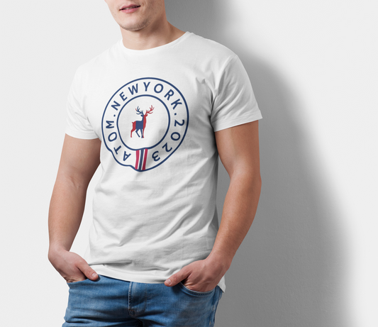 ATOM Signature New York 2023 Iconic Stripes White T-Shirt For Men