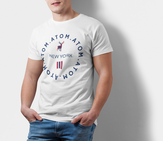 ATOM Signature Iconic Circle White T-Shirt For Men