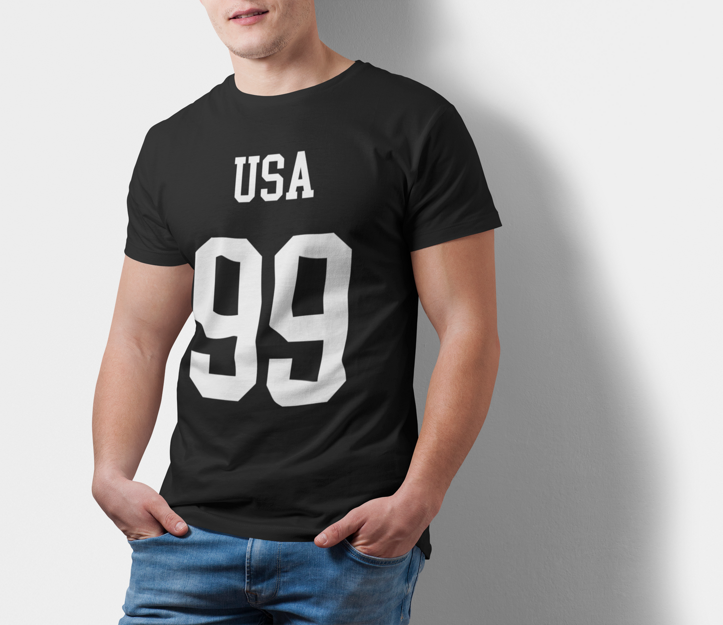 ATOM Signature USA 99 Black T-Shirt For Men