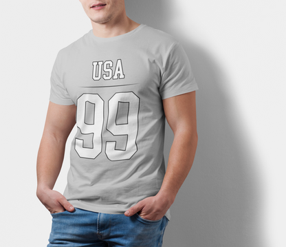 ATOM Signature USA 99 Light Grey T-Shirt For Men