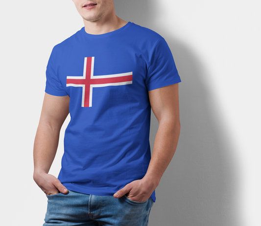 ATOM Signature Iceland Flag Royal Blue T-Shirt For Men