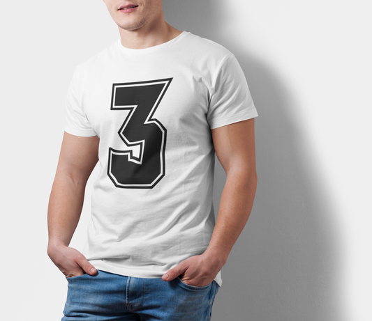 ATOM Signature Black No 3 White T-Shirt For Men
