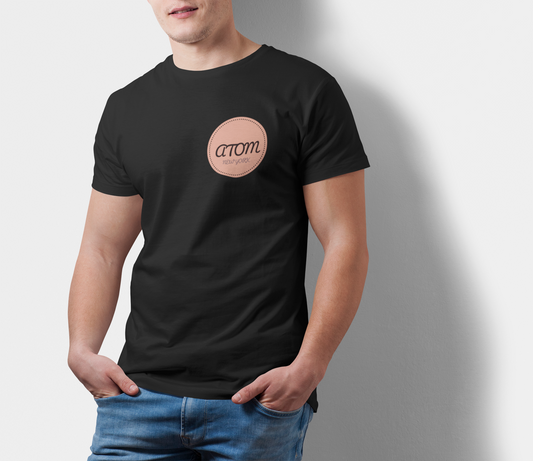 NY Atom Pocket Badge Black T-Shirt For Men
