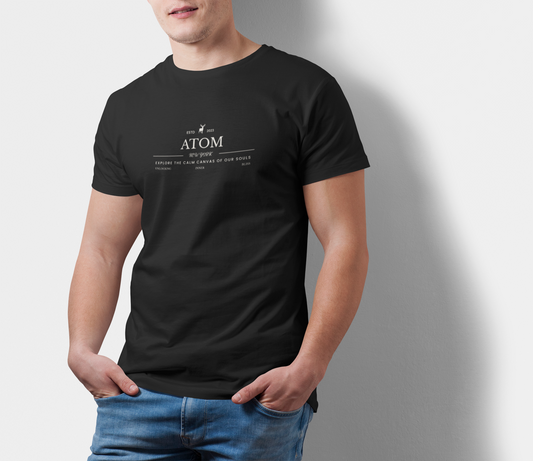 Atom New York Calm Canvas Black T-Shirt For Men