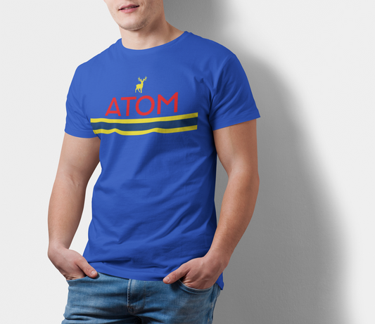 Atom Stripe Signature Royal Blue T-Shirt For Men