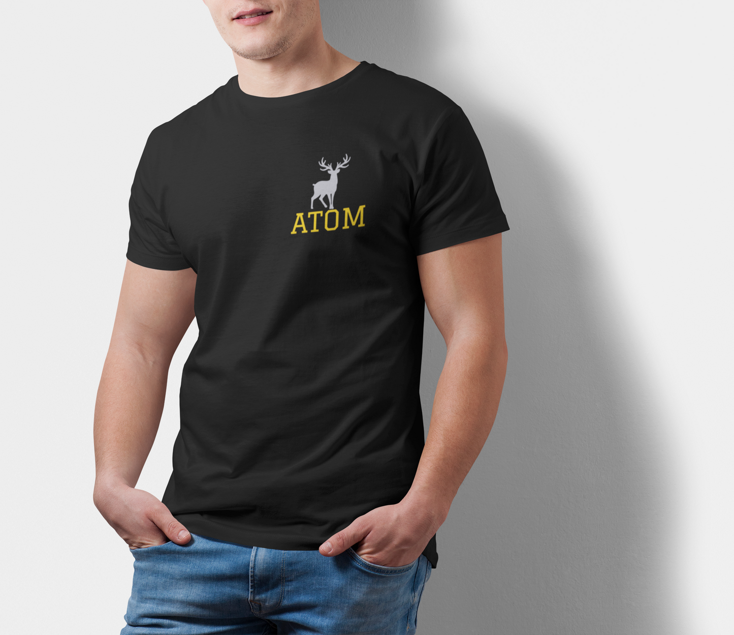 Atom Pocket Signature BLACK T-Shirt For Men
