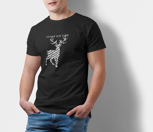 Atom New York Netted Signature BLACK T-Shirt For Men