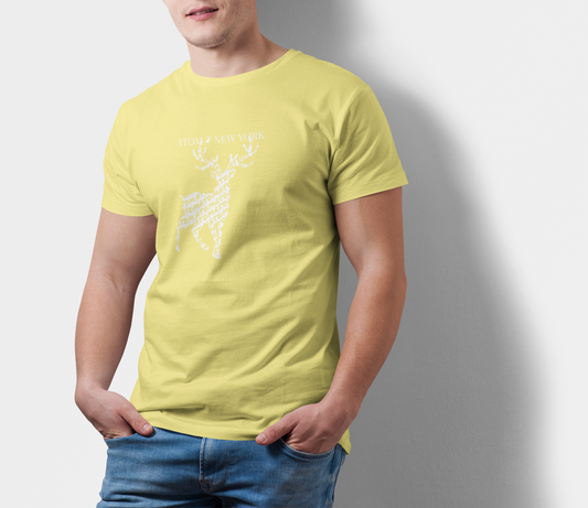 Atom New York Netted Signature Lemon Yellow T-Shirt For Men