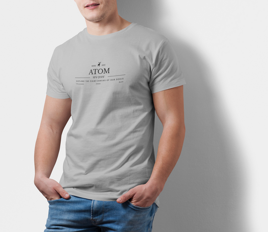 Atom Signature New York Calm Canvas Light Grey T-Shirt For Men