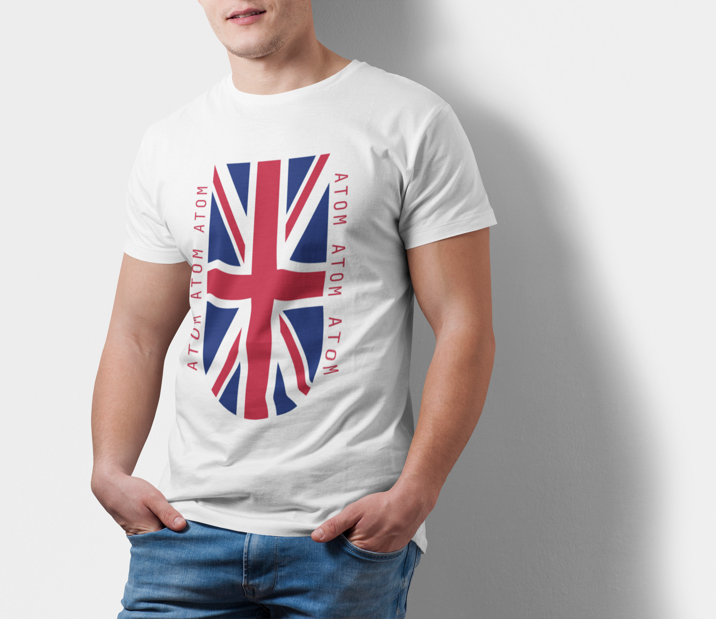 ATOM Signature UK Flag White T-Shirt For Men