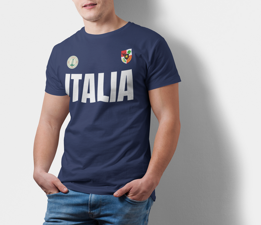 ATOM Signature Italia Navy Blue T-Shirt For Men