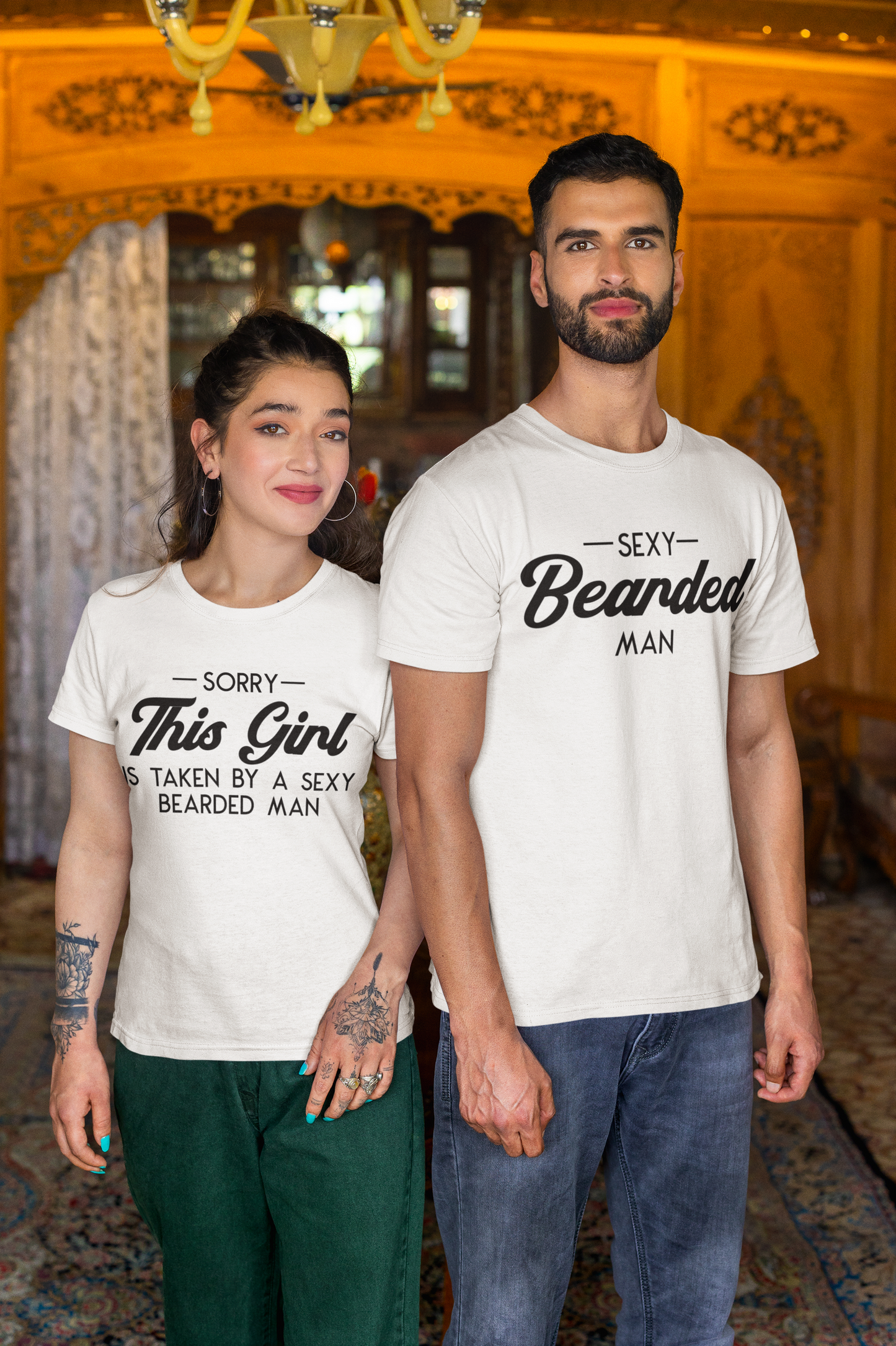 Sexy Bearded Man Couple T-Shirt