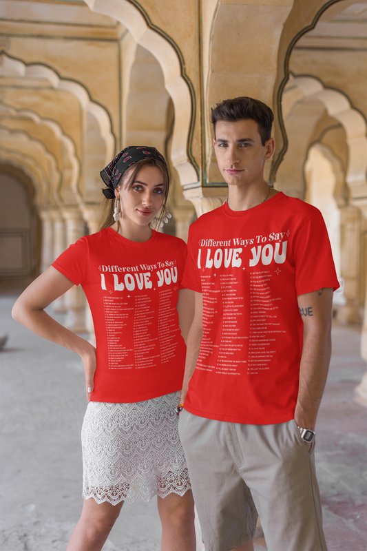 Different Ways To Say I Love You Red Couple T-Shirt