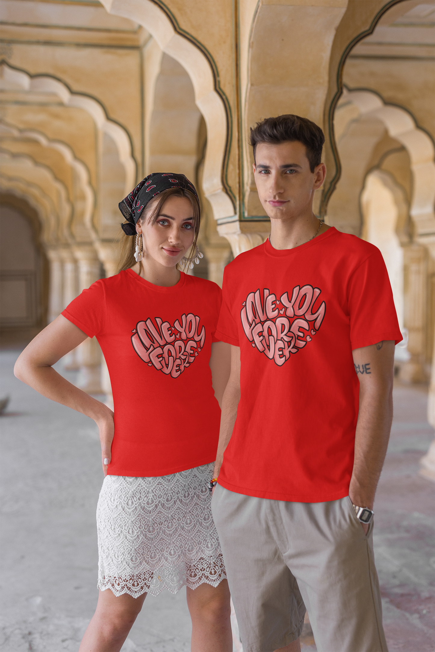 Love You Foreever Red Couple T-Shirt