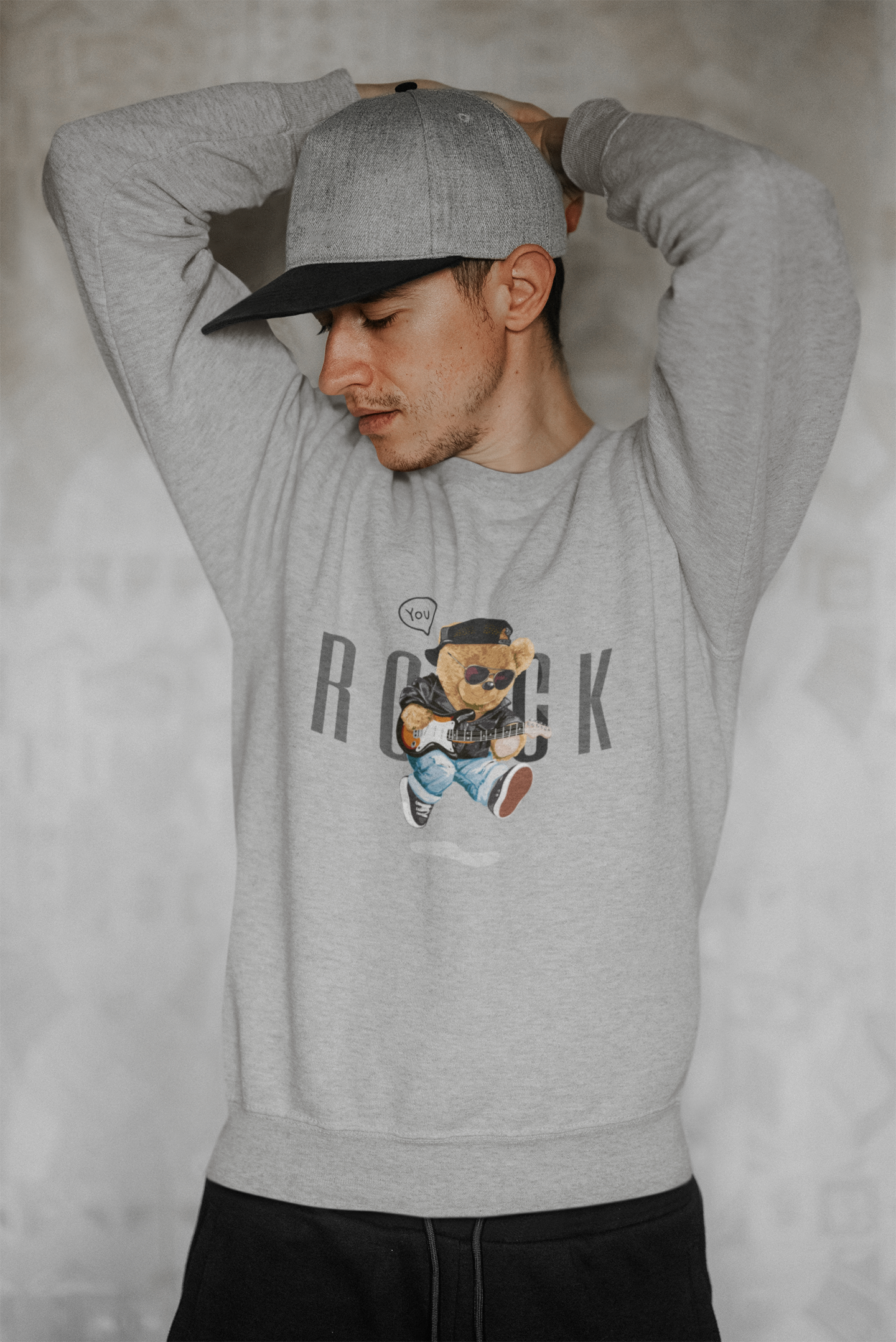 Rock You Melange Grey Unisex Sweatshirt | RJ Anmol Collection