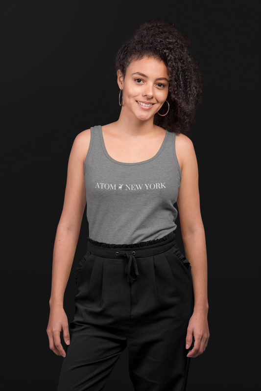 ATOM NEW YORK Signature Charcoal Melange Tank Top For Women