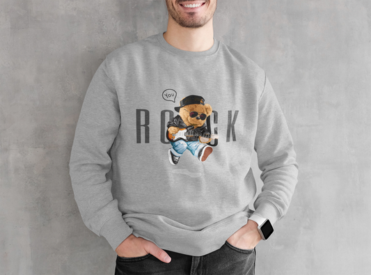 Rock You Melange Grey Unisex Sweatshirt | RJ Anmol Collection