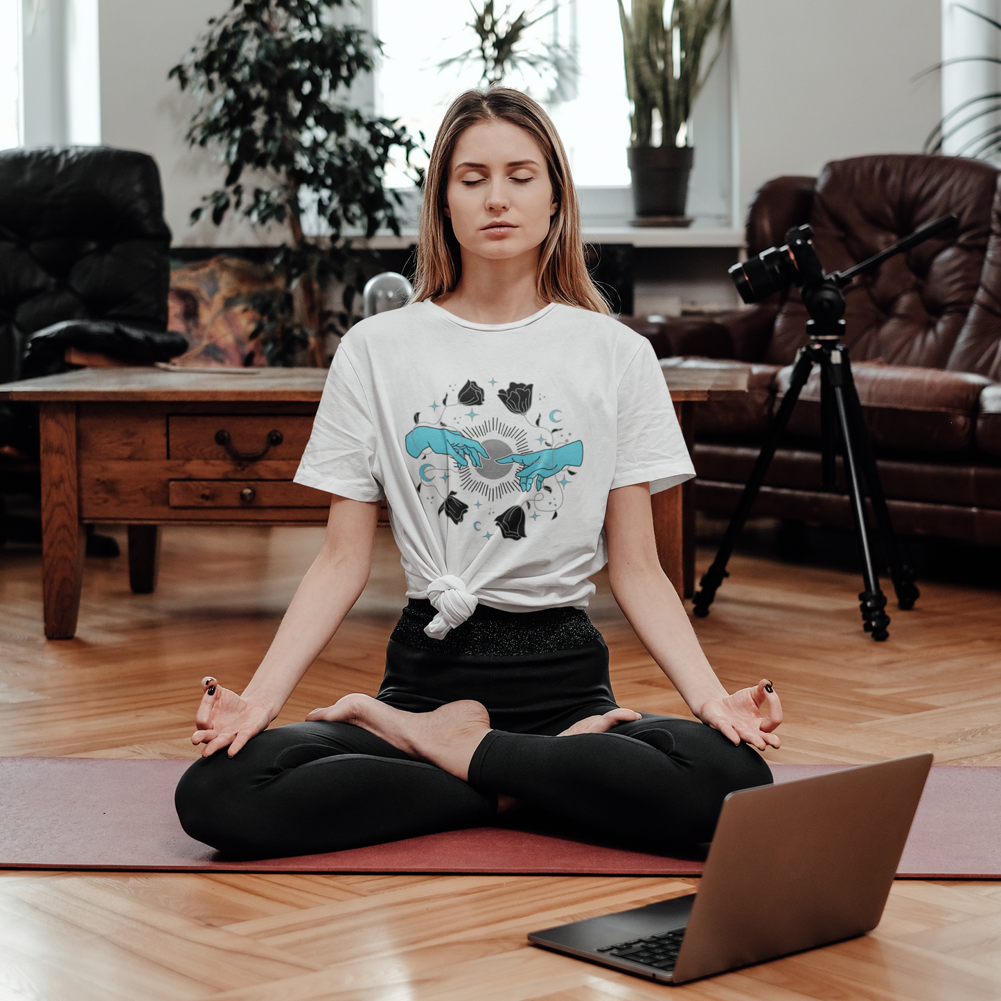 Rose and the moon Unisex T-Shirt | Iris Yog Collection | ATOM