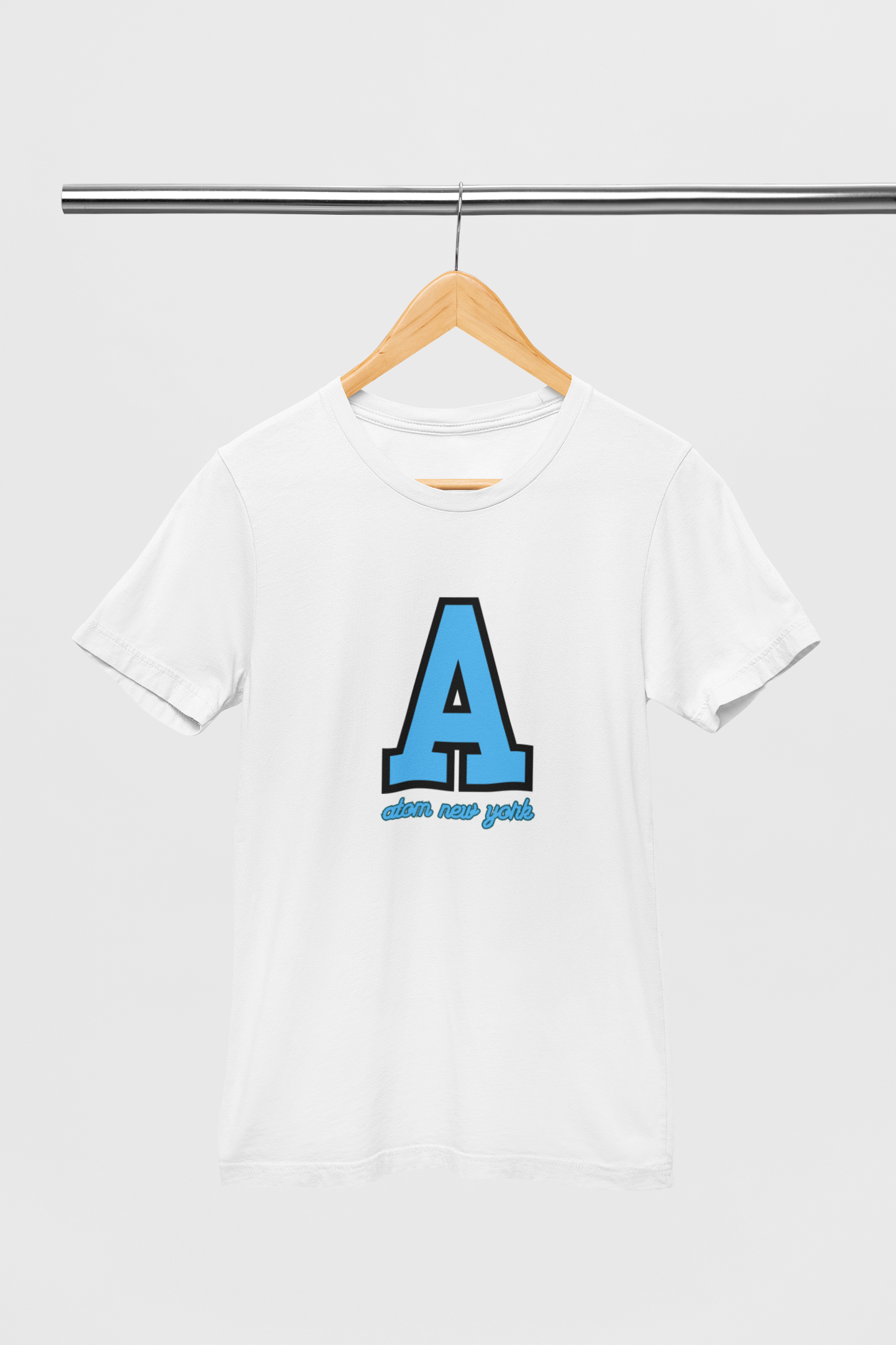ATOM Signature Iconic Symbol A White T-Shirt For Men