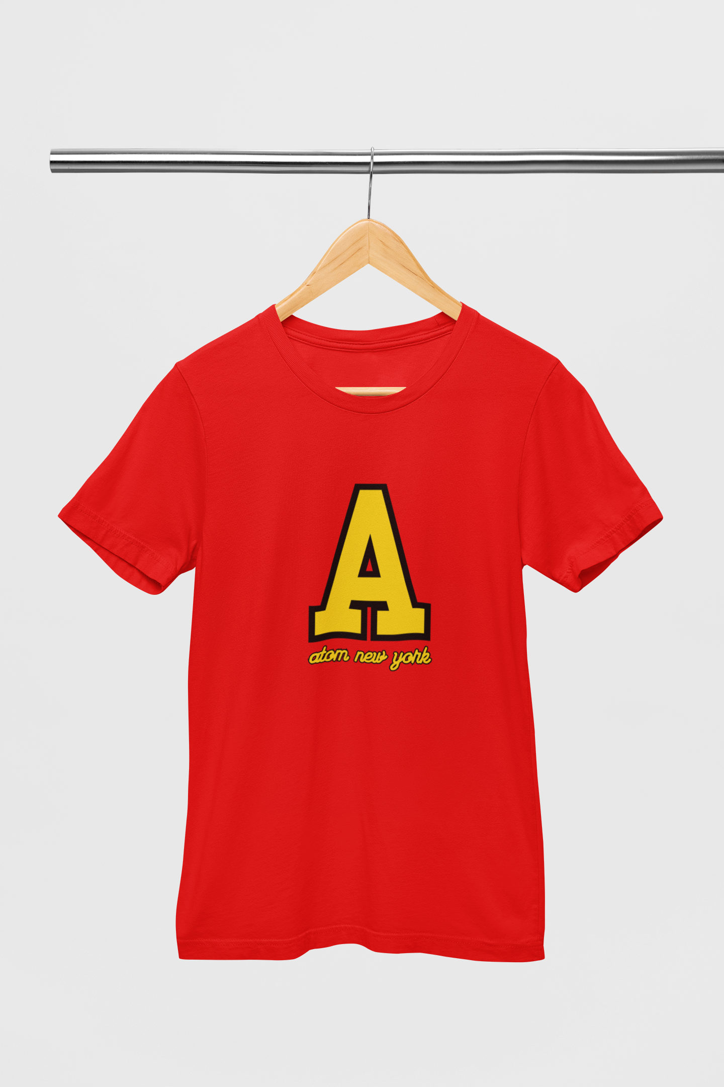 ATOM Signature Iconic Symbol A Red T-Shirt For Men