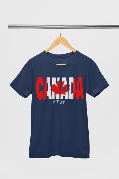 ATOM Signature Canada Flag Navy Blue T-Shirt For Men