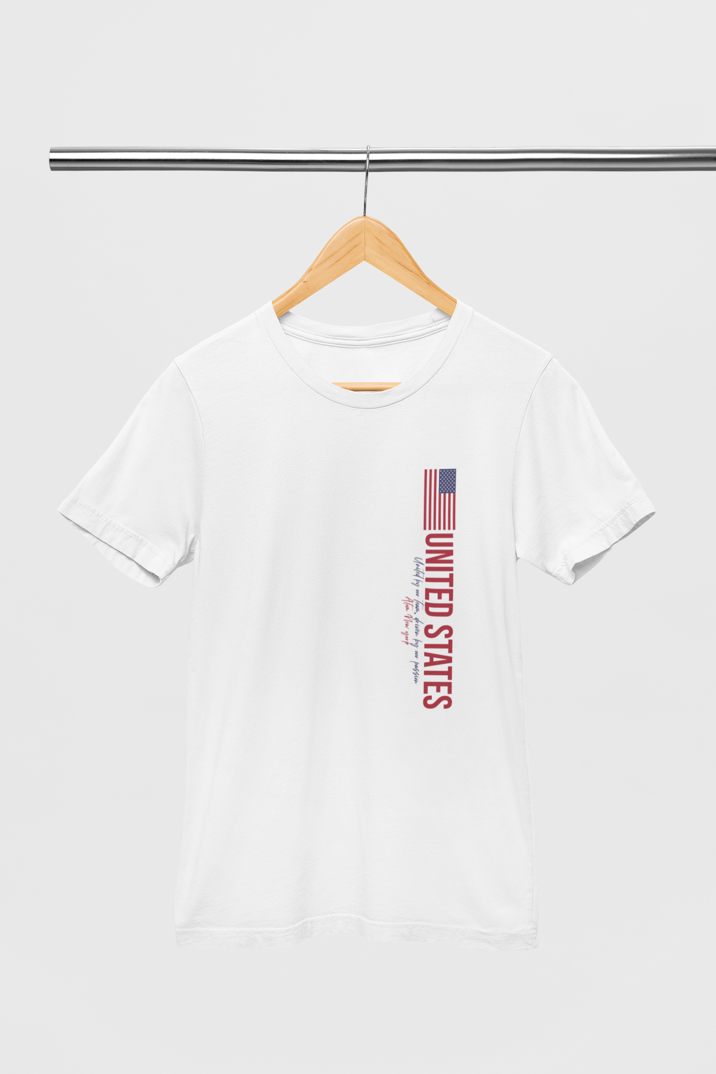 ATOM New York Signature United States White T-Shirt For Men