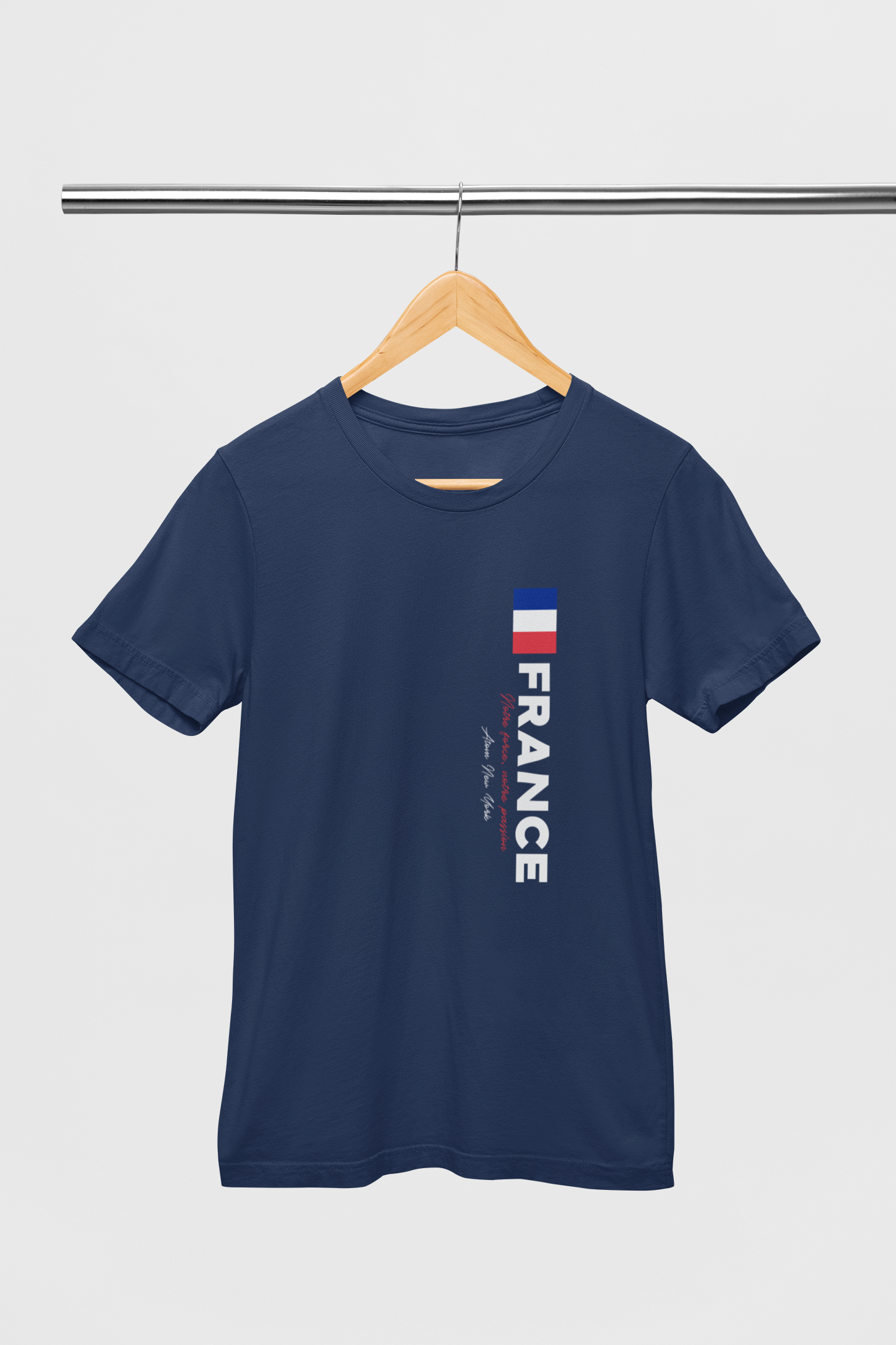 ATOM New York Signature France Navy Blue T-Shirt For Men