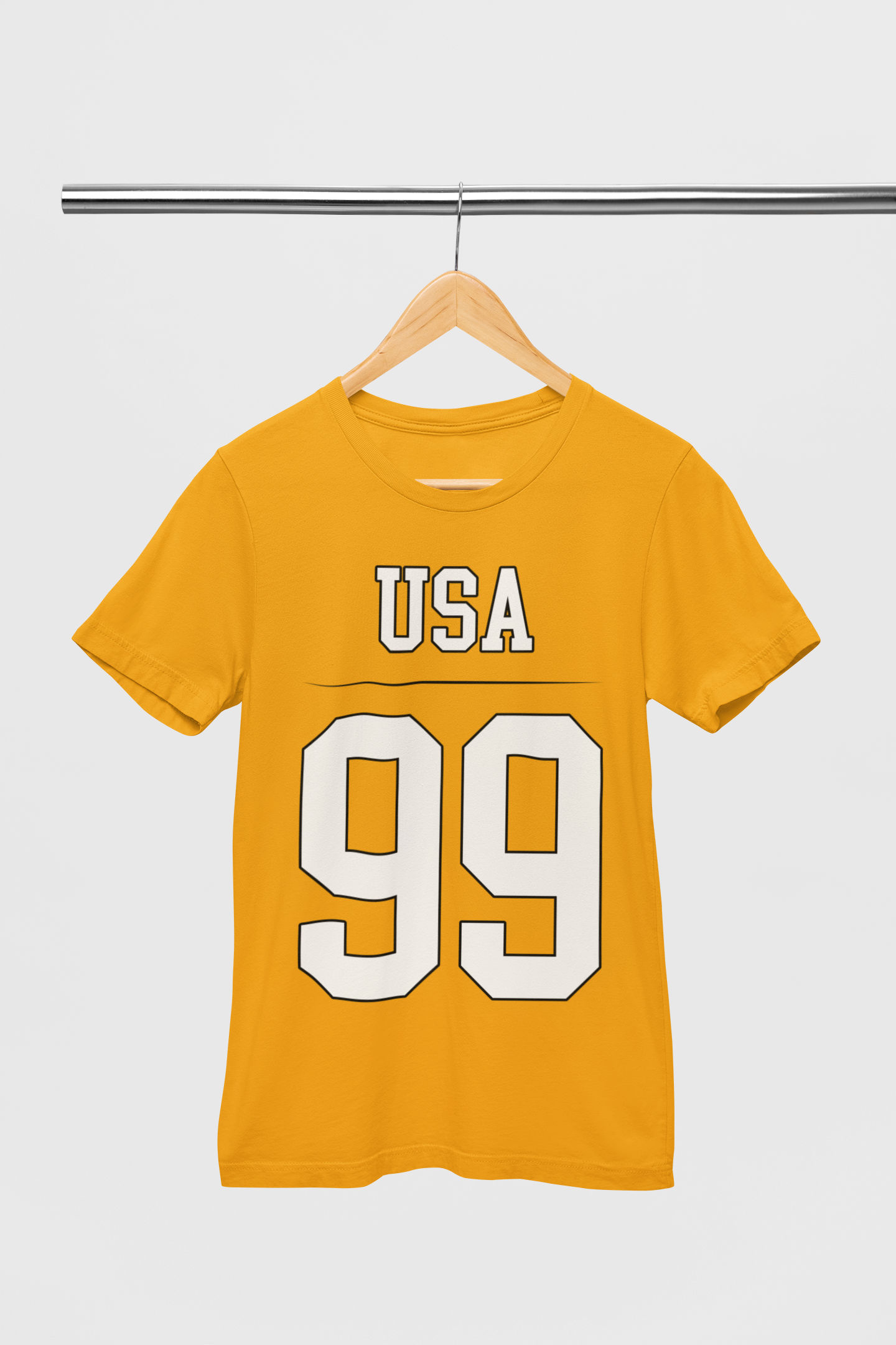 ATOM Signature USA 99 Mustard Yellow T-Shirt For Men