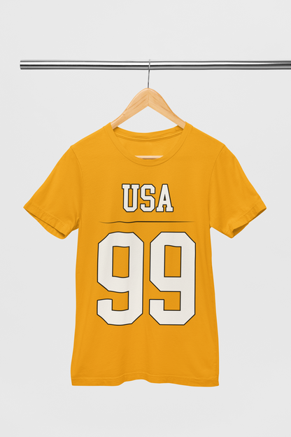 ATOM Signature USA 99 Mustard Yellow T-Shirt For Men