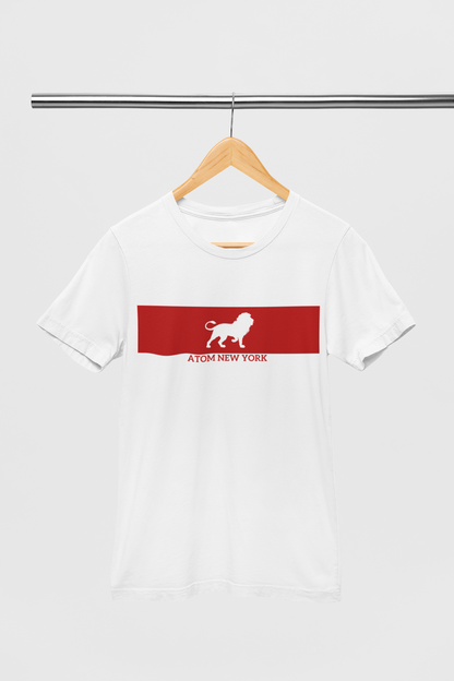 Atom New York Signature Lion Signature White T-Shirt For Men
