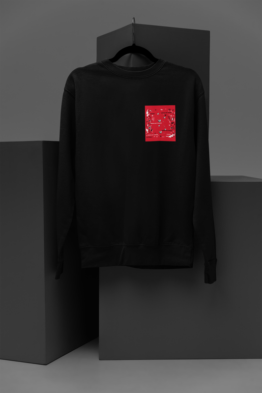Couple Of Things Red Pocket Black Unisex Sweatshirt | RJ Anmol Collection