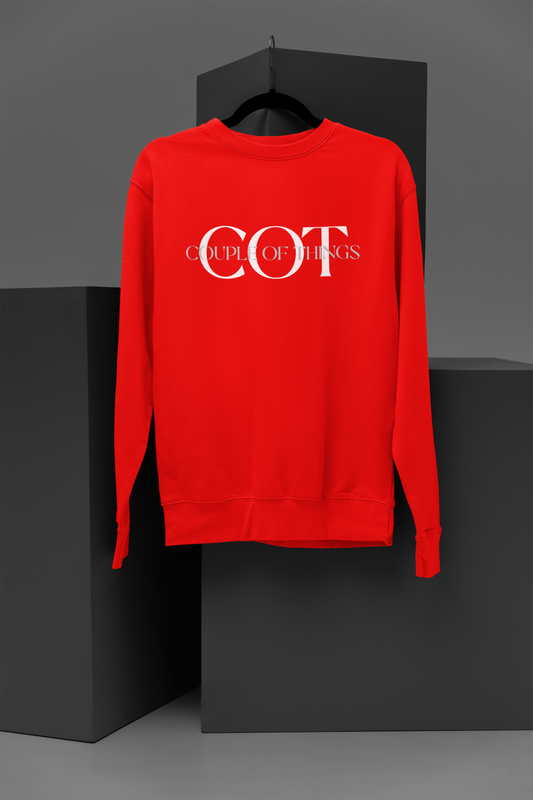 COT Signature Red Unisex Sweatshirt | RJ Anmol Collection