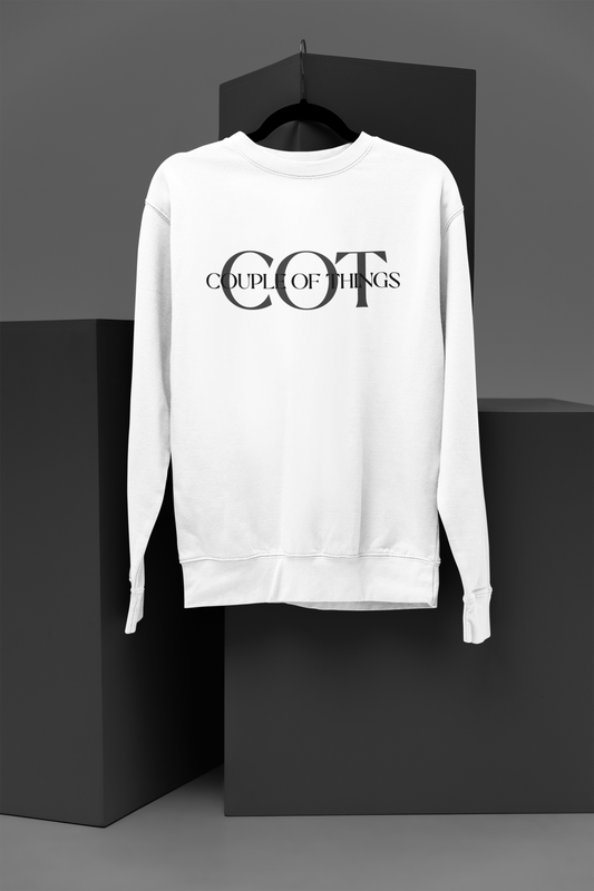 COT Signature White Unisex Sweatshirt | RJ Anmol Collection
