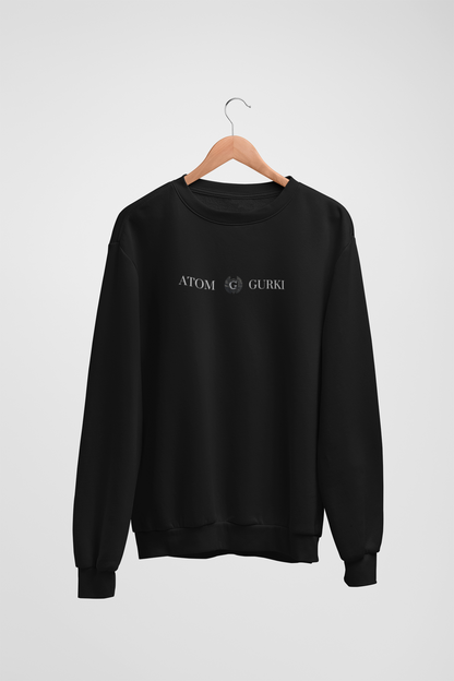 Atom Gurki Crew Neck Unisex Black Sweatshirt | Masterchef Gurkirat Collection